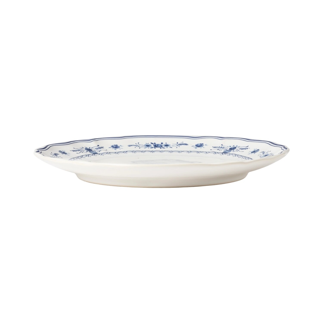 Prato Jantar Vila 27 cm Branco-Azul Costa Nova - Costa Nova - 5606739980320