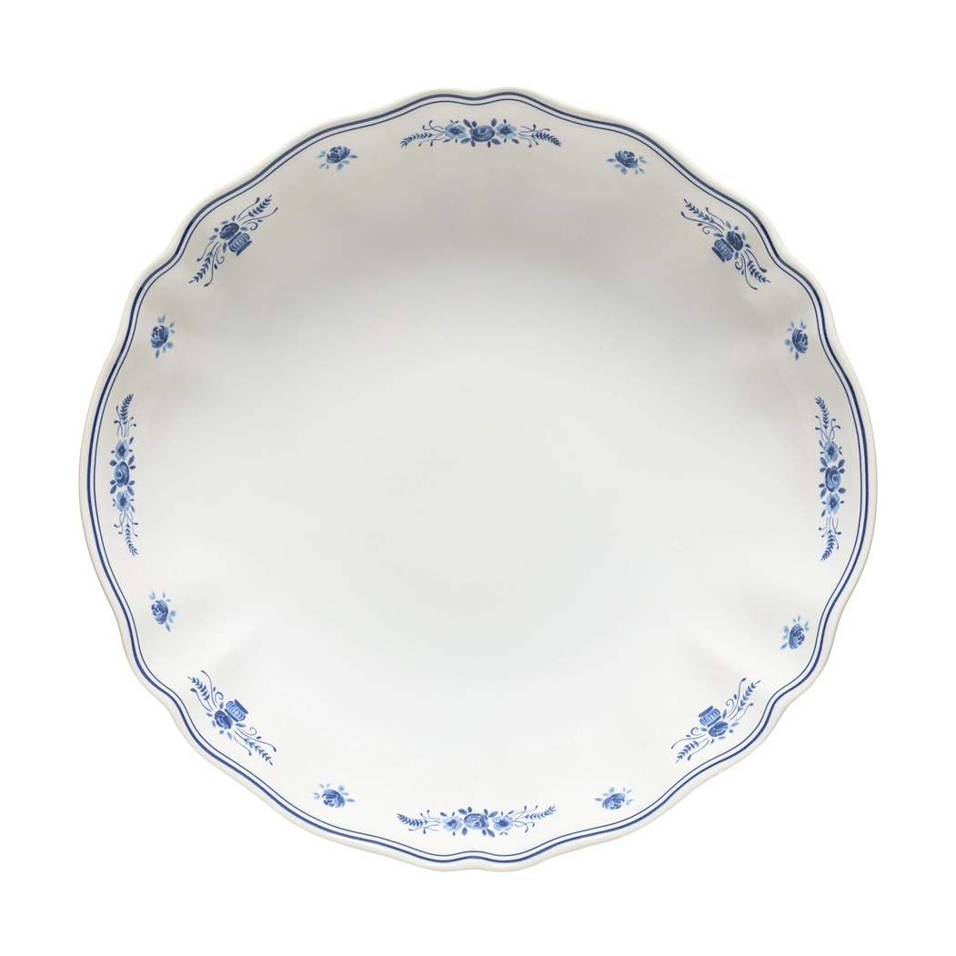 Saladeira/Fruteira Vila 34 cm Branco-Azul Costa Nova - Costa Nova - 5606739983369
