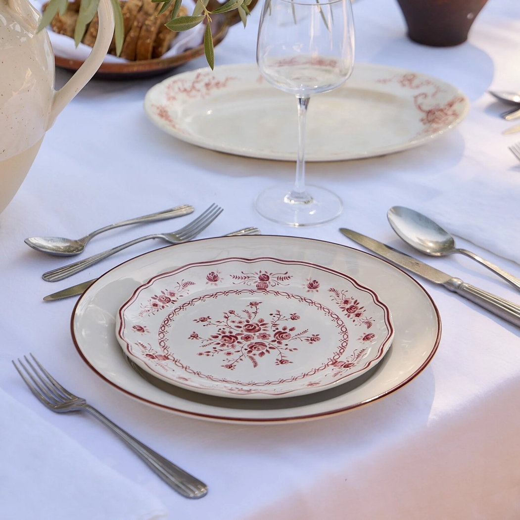 Vila Salad/Dessert Plate 21 cm White-Red Costa Nova - Costa Nova - 5606739980375