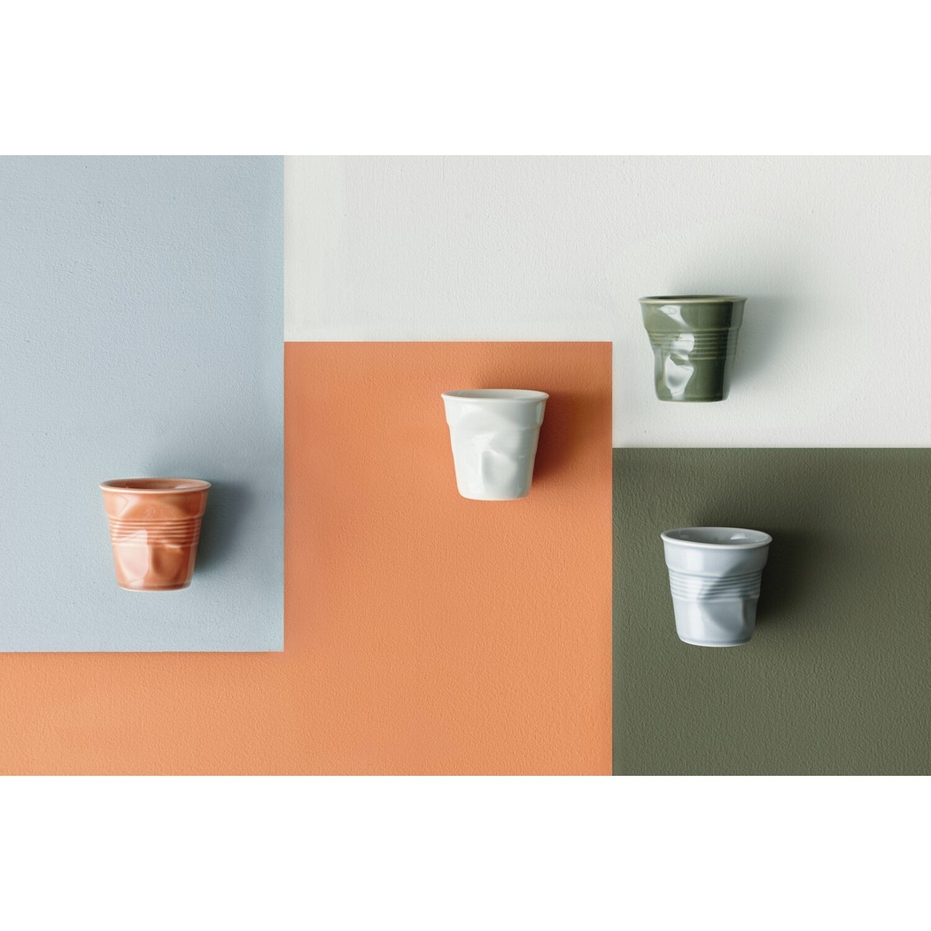 Revol Froissés Espresso Cup 80 ml Mistr Blue Porcelain - Revol - 3198246561069