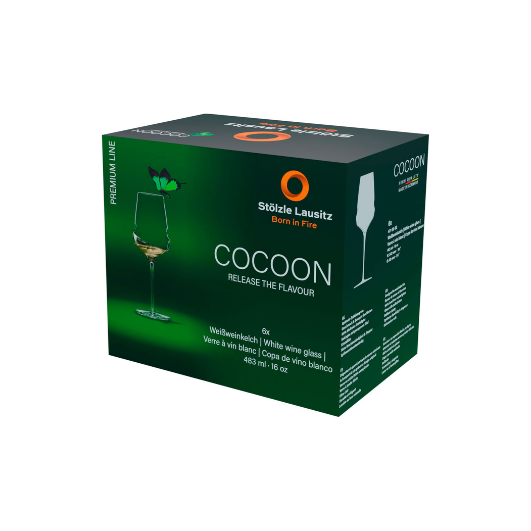 Set of 6 Cocoon white wine glass 484ml - Stölzle Lausitz - 5602737104737