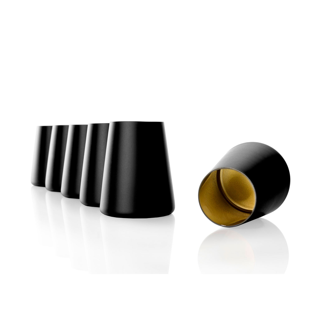 6 Black/Gold cup Power 380ml - Stölzle Lausitz - 5602737104850