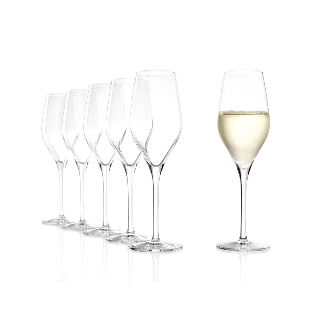6 Exquisit Champagne Glasses 265ml - Stölzle Lausitz - 5602737107431