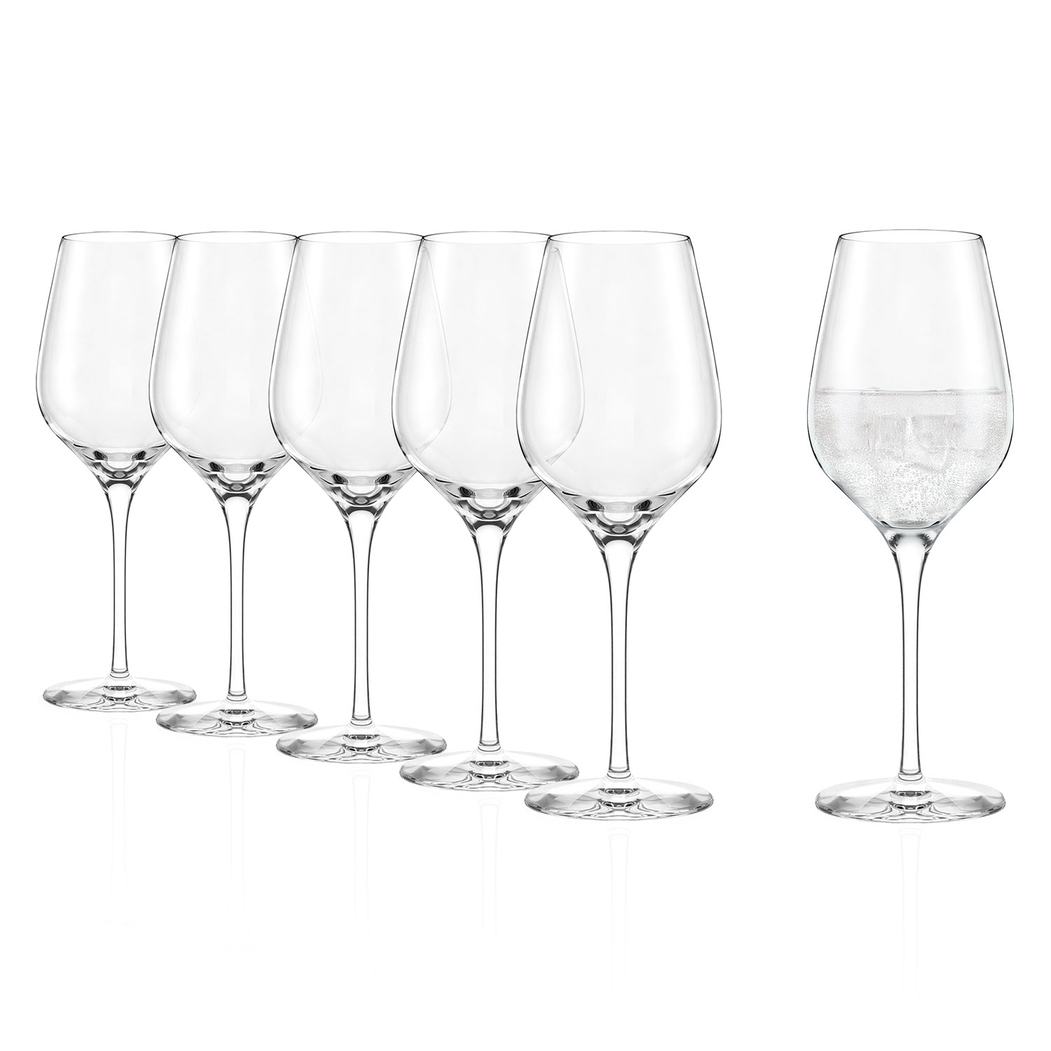 6 Exquisit Royal Universal Glasses 420ml, Fine Crystal for Special Moments