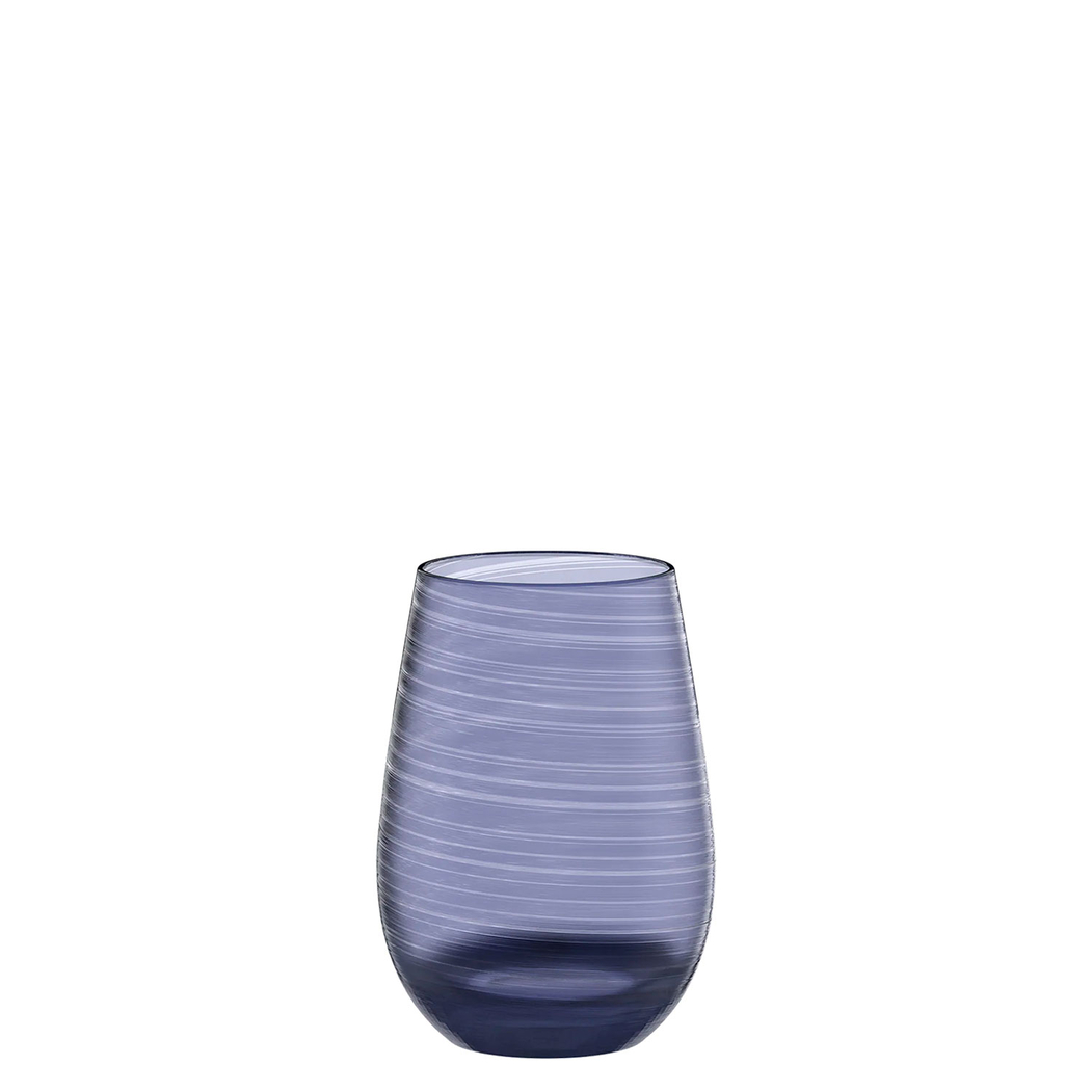 6 Blue gray Twister Tumbler Glasses 470 ml - Stölzle Lausitz - 5602737108803