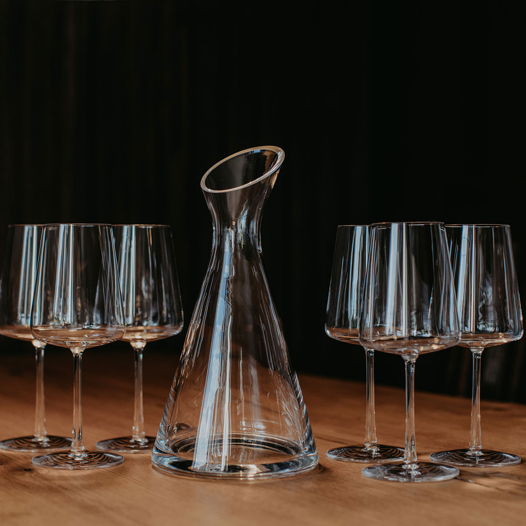 Power White & Decanter Set