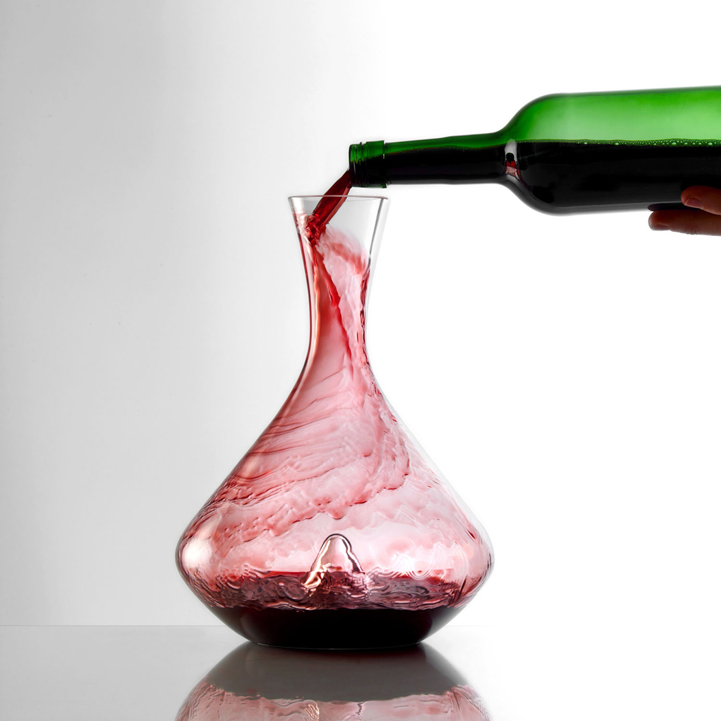 Fire Vulkanos 750ml Crystal Glass Decanter - Fine Neck for Elegant Pouring - Stölzle Lausitz - 4012632109026