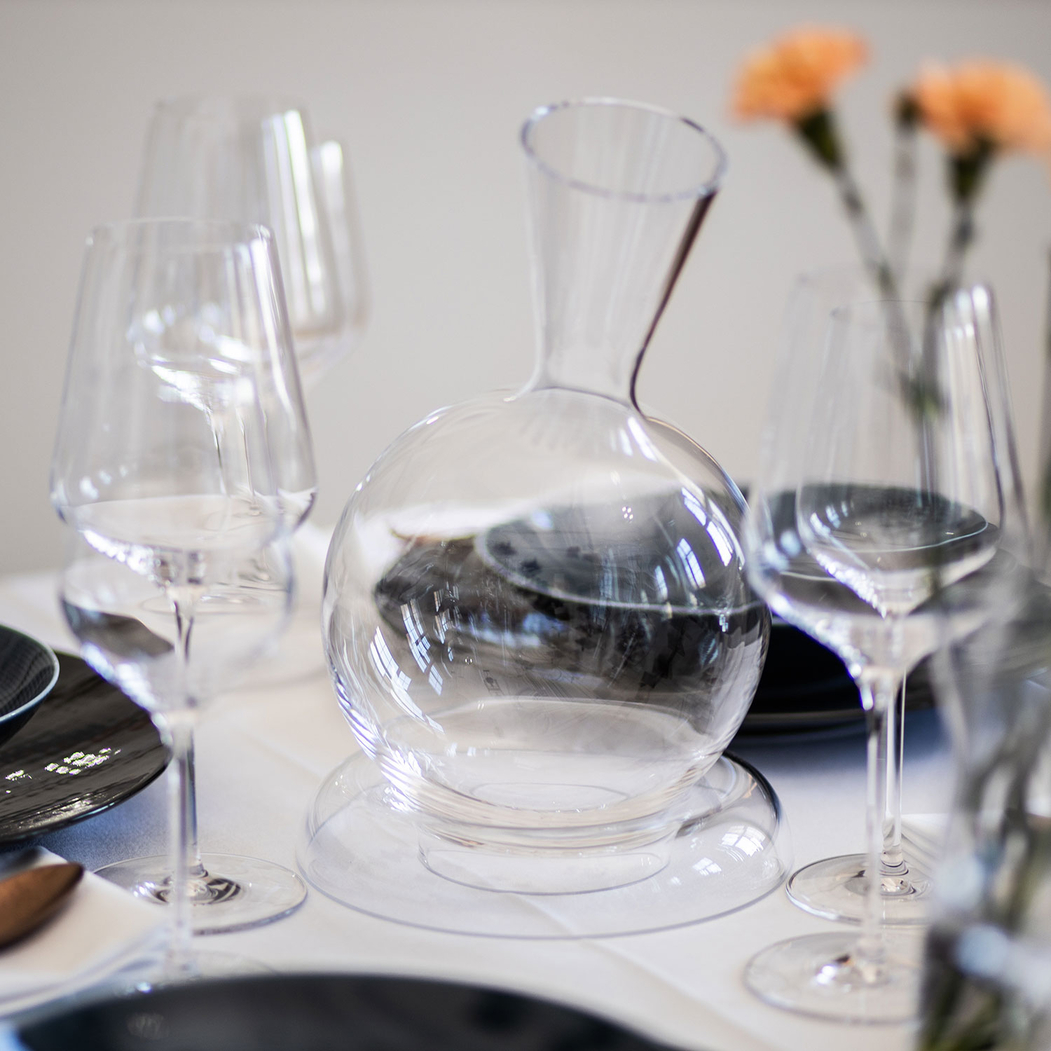 Earth Vulkanos 750ml Crystal Glass Decanter - Spherical Shape & Ring Base - Stölzle Lausitz - 4012632109033