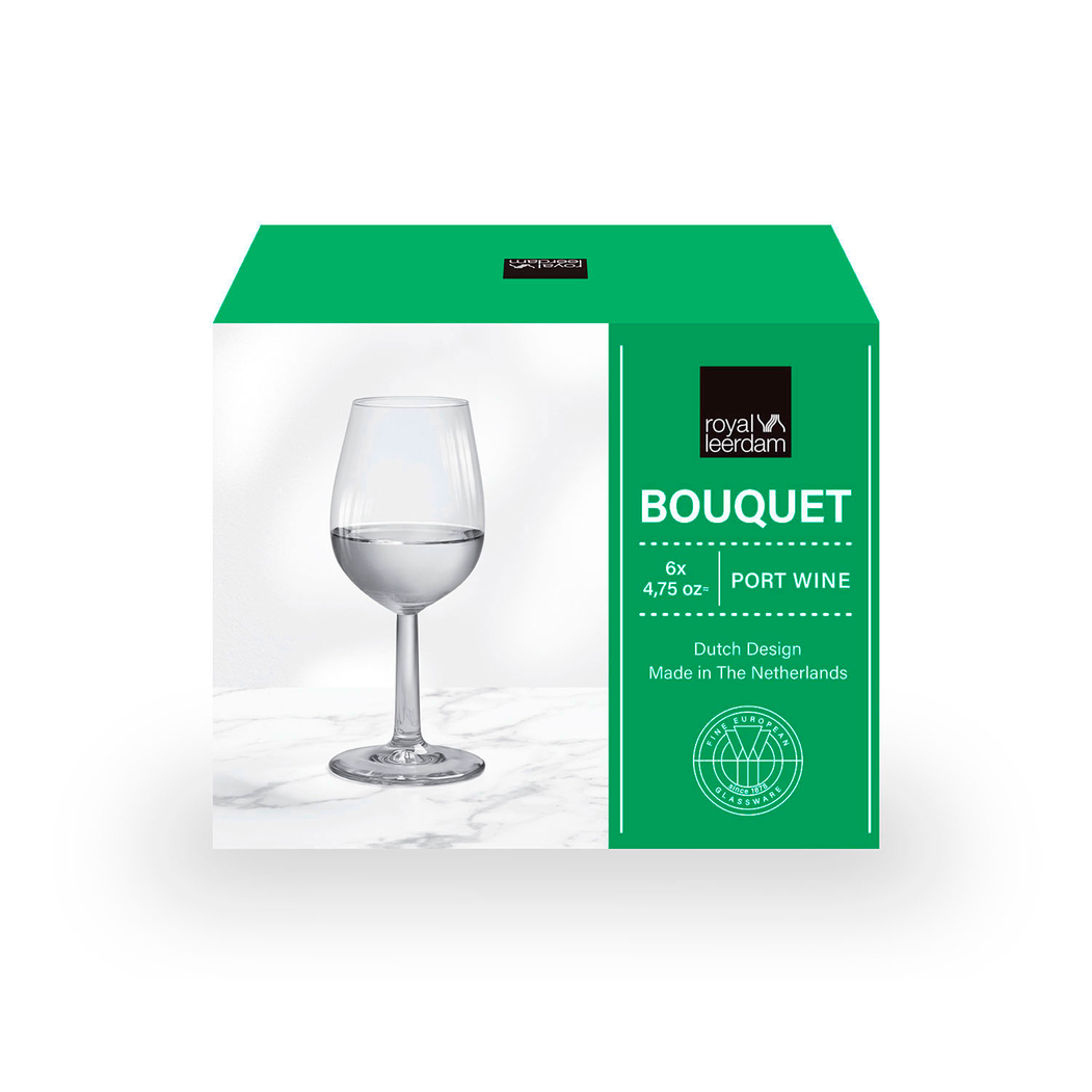 6 Bouquet Port Wine Glasses 140 ml - Royal Leerdam - 5602737106861
