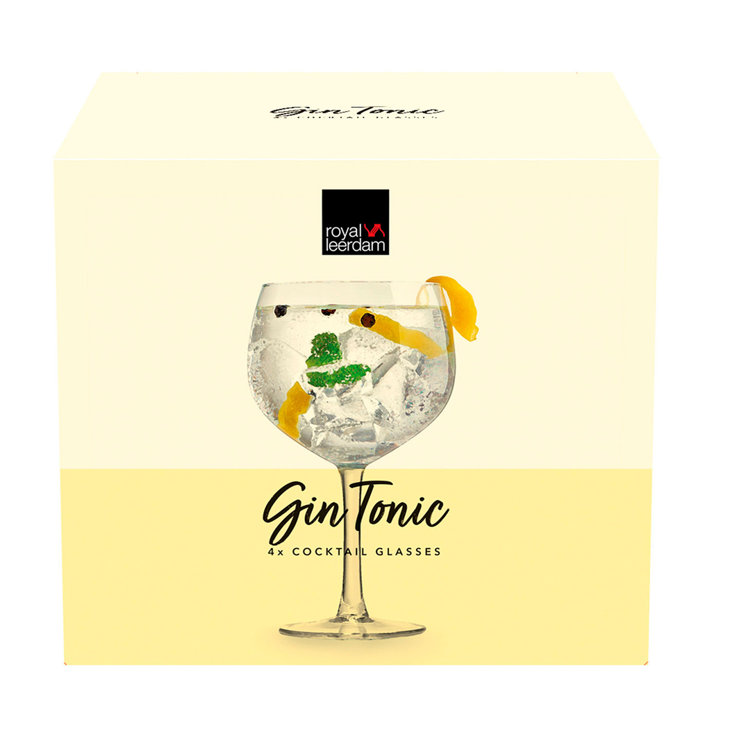 4 Gin & Tonic Glasses 650ml - Leerdam Crisal Glass - 8710964210262