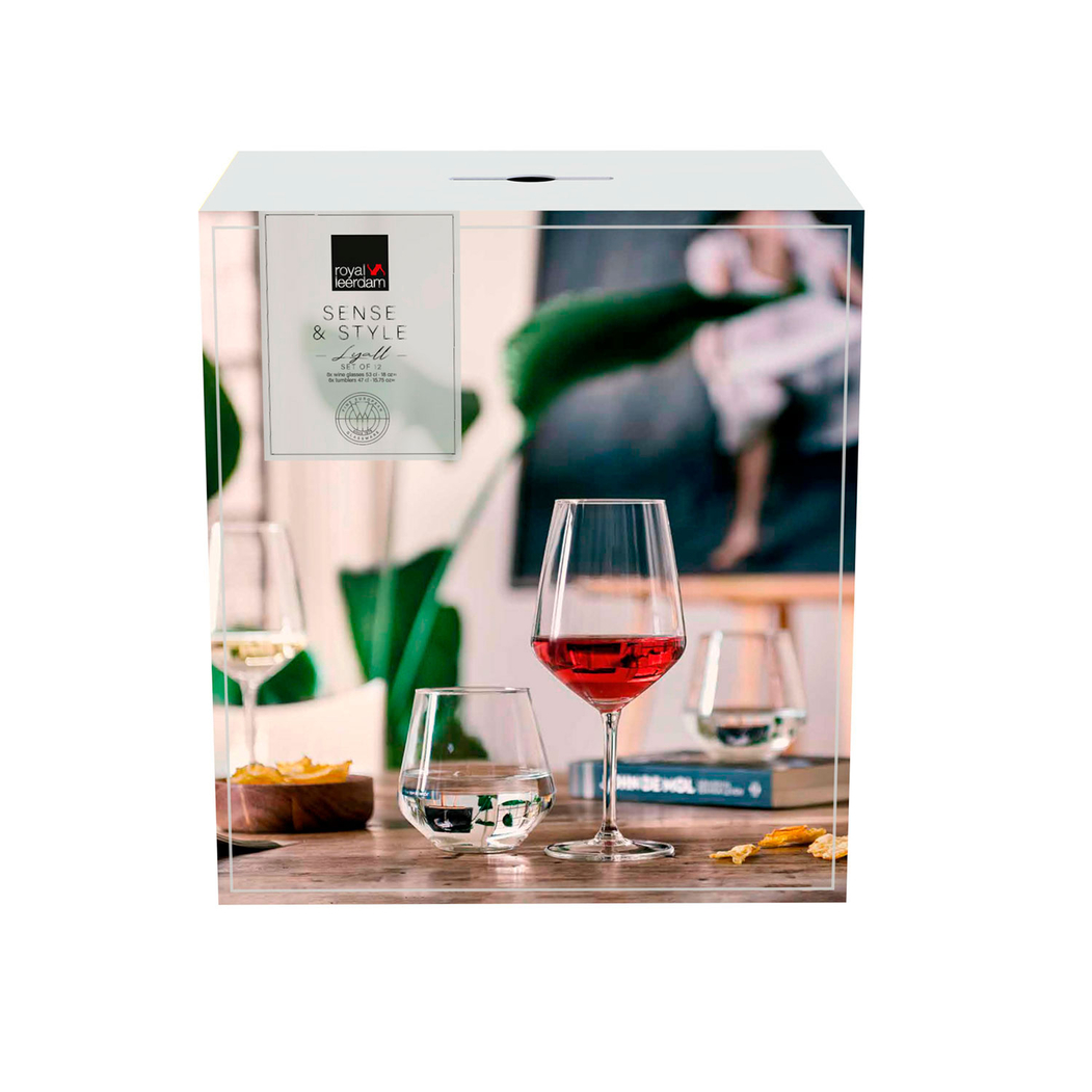 6 Red wine and 6 water tumblers Lyall - Royal Leerdam - 8710964260601