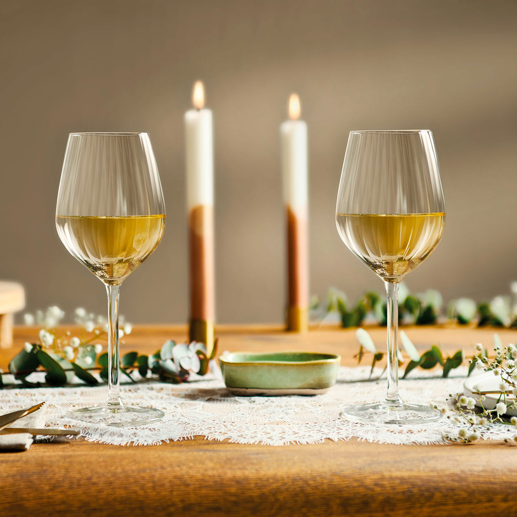 4 Plissé white wine glass 380ml - Royal Leerdam - 8710964360301