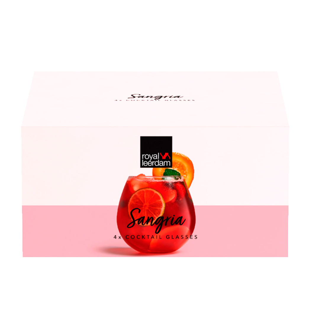 4 Sangria glasses 590ml - Leerdam Crisal Glass - 8710964610437