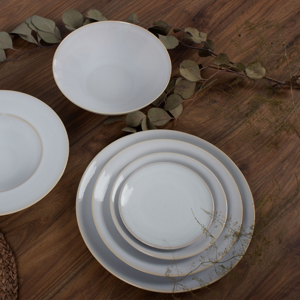 Prato Sobremesa Pure 21cm, Grés reforçado - Servotel - 5602737099491