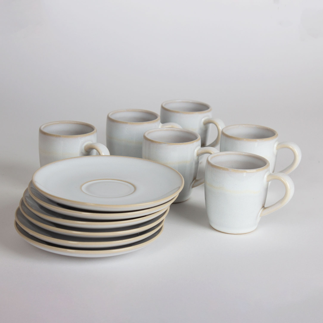 Serviço 30 peças de mesa Pure creme grés reforçado - Servotel - 5602737110882