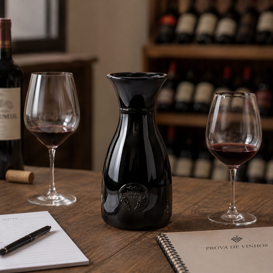 Wine Spittoon 1 L Black Glass - Servotel - 5602737059075