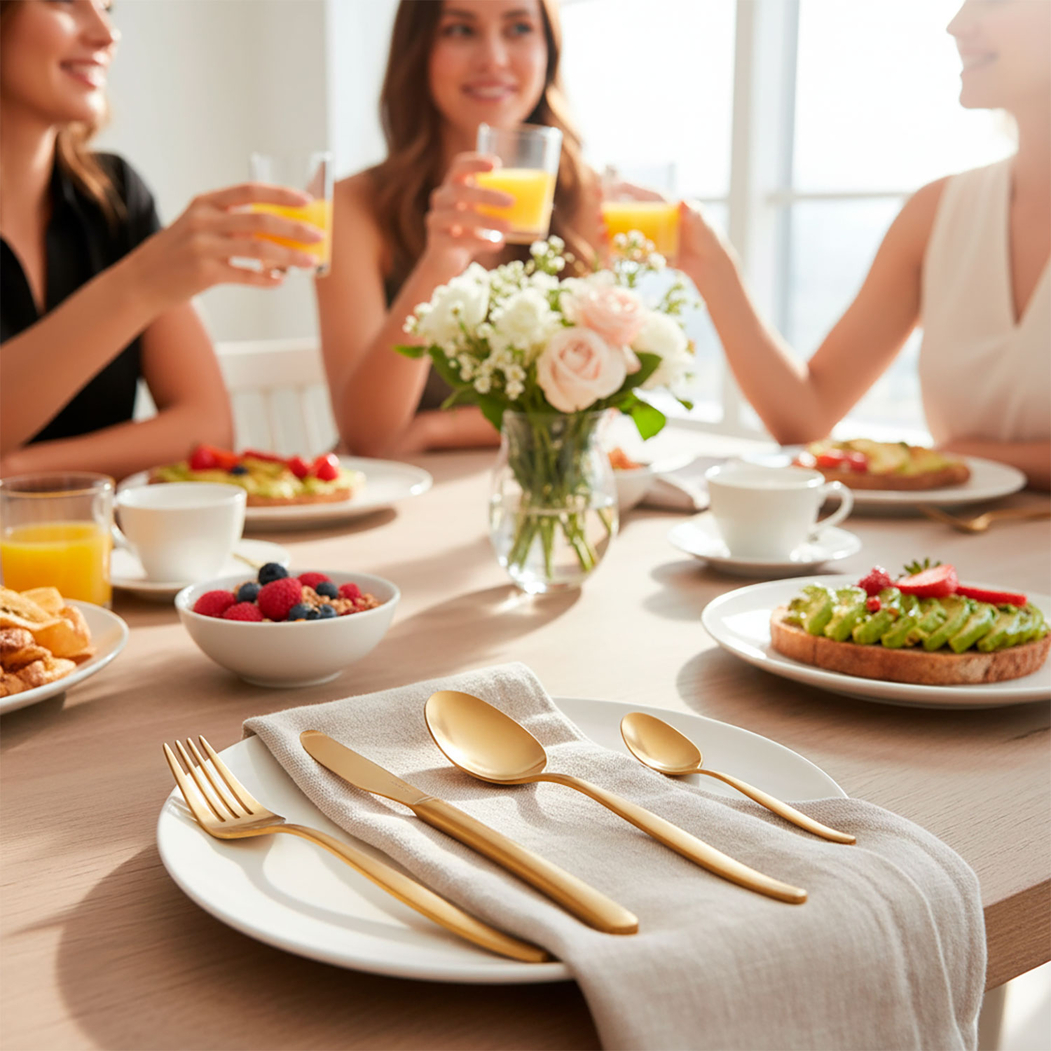 Bali Titanium, 16 Piece Cutlery Set, Stainless Steel, Matte Finish - Servotel - 5602737108230