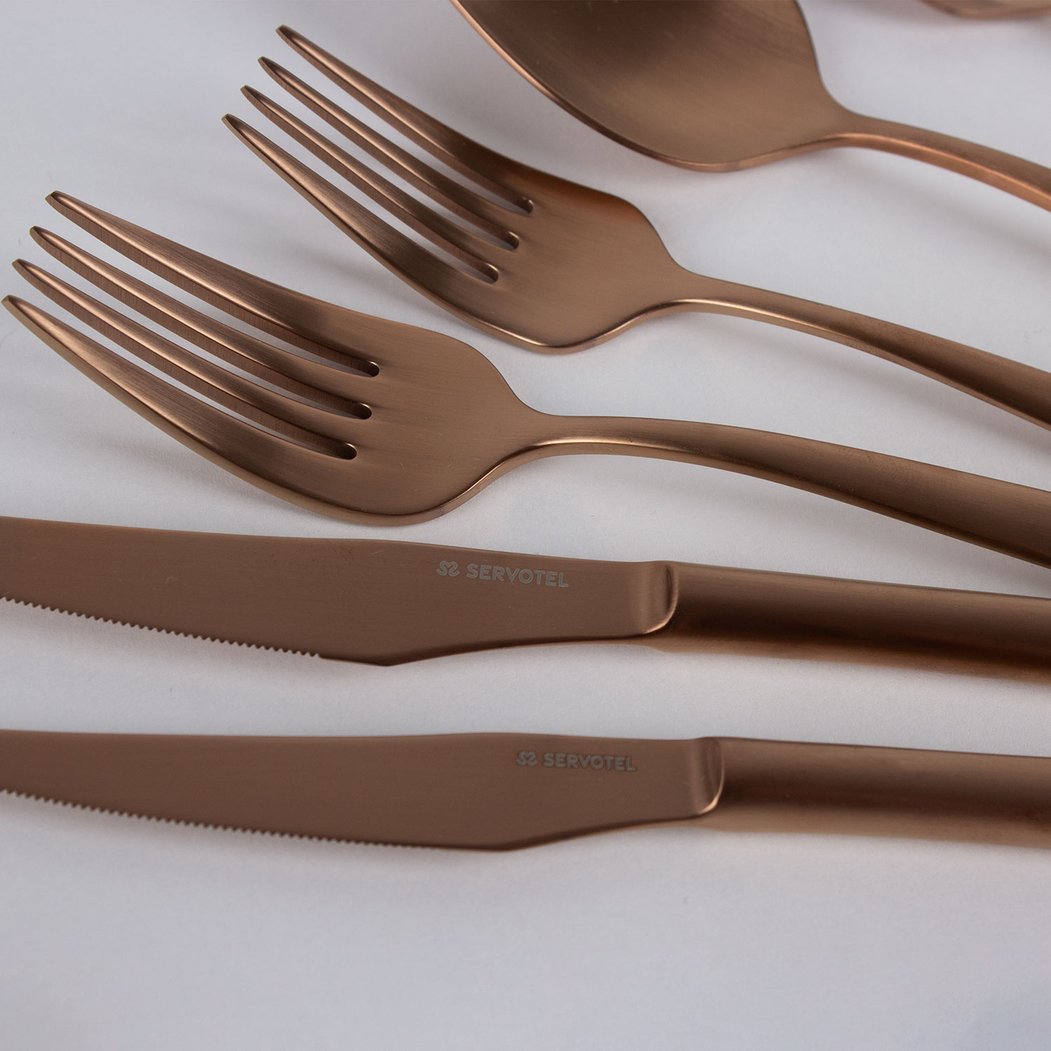 Bali copper, 84 Piece Cutlery Set, Stainless Steel - Servotel - 5602737108339