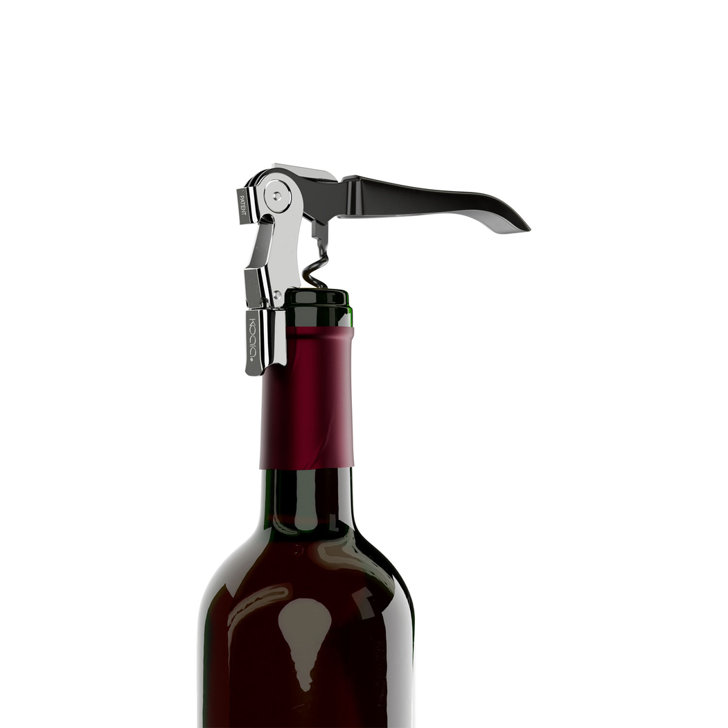 Double lever Corkscrew, Black - Koala - 8436040964385