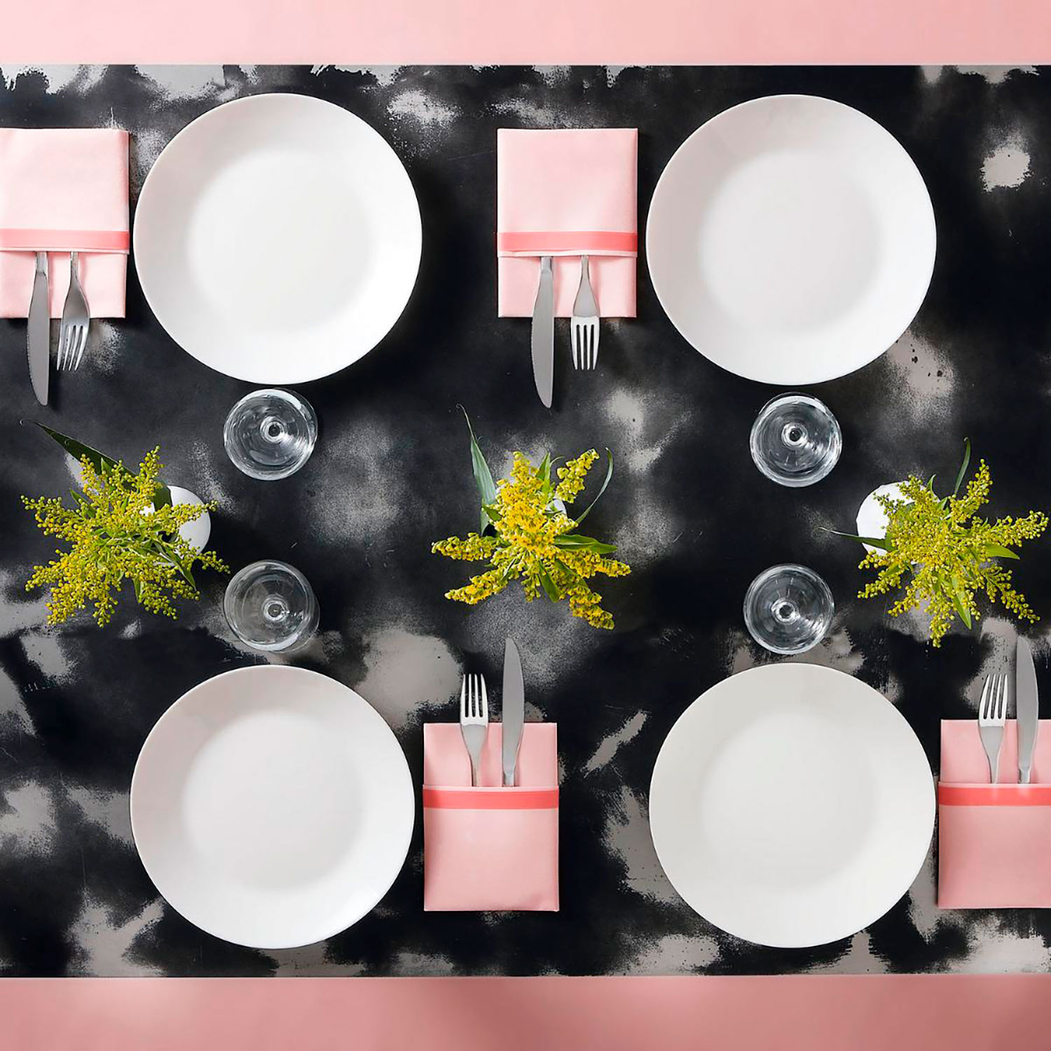 Dinner set Zelie white glass 18 pcs - Luminarc - 0883314524765