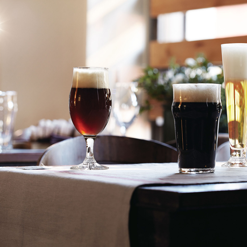 Set of 3 tulip beer glasses 390ml, lead-free crystal, dishwasher safe - Bormioli Rocco - 8004360019308