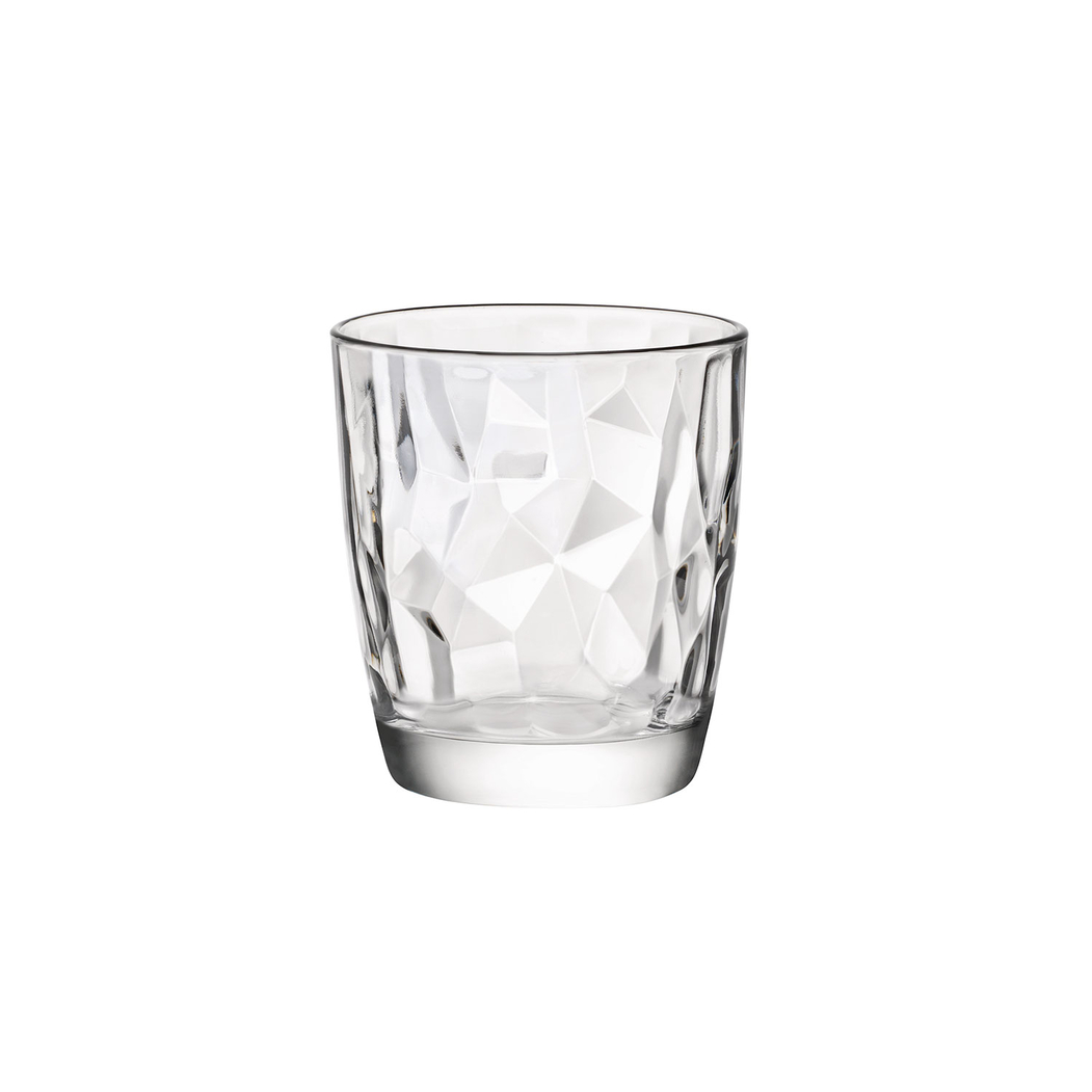 Conjunto 3 copos água 300 ml Diamond transparente - Bormioli - 8004360065015