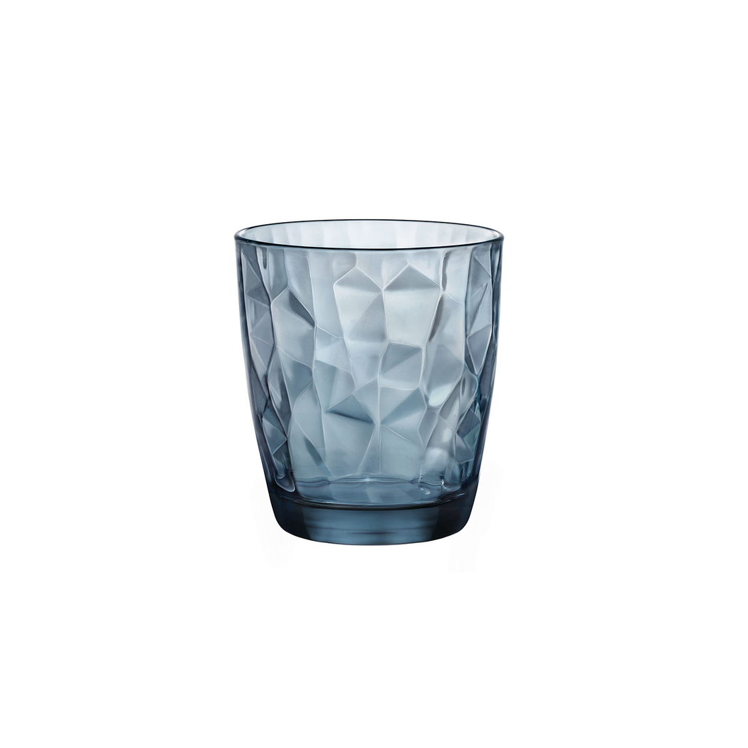 Set of 3 Diamond Blue Glasses 300 ml - Bormioli - 8004360065046